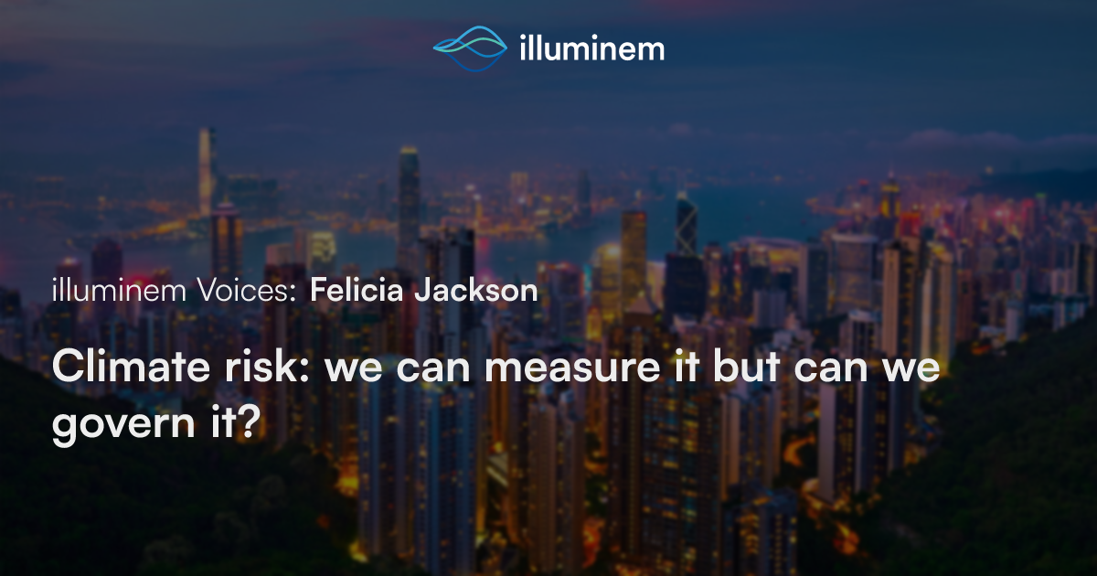 Climate risk: we can measure it but can we govern it?