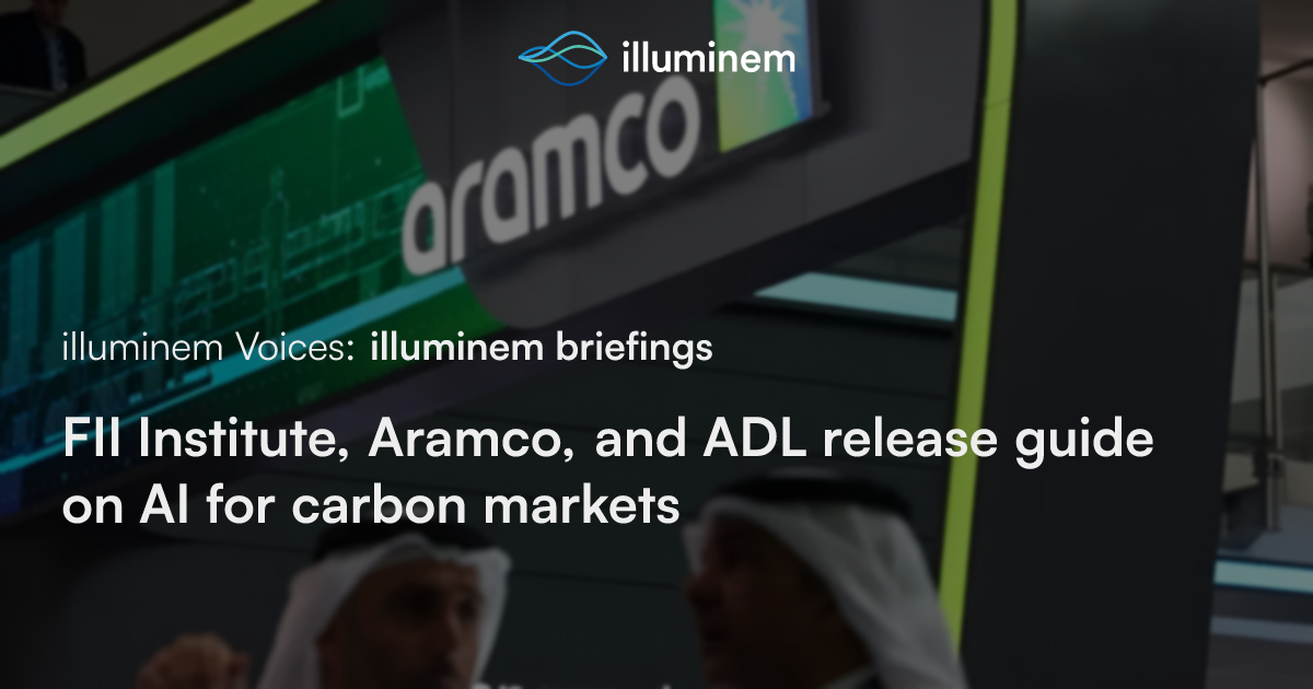 FII Institute, Aramco, and ADL release guide on AI for carbon markets ...