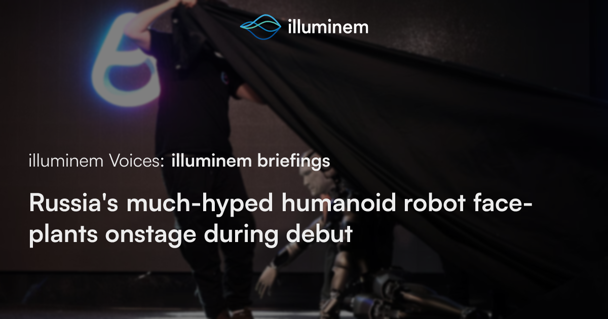 Russia’s much-hyped humanoid robot face-plants onstage during debut ...