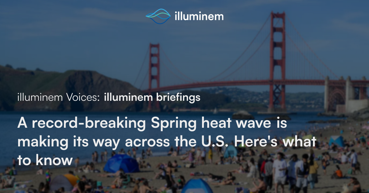 A record-breaking Spring heat wave is making its way across the U.S ...